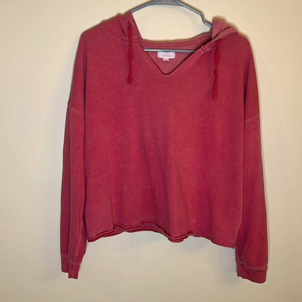 Colsie Cropped Red Sweatshirt.
